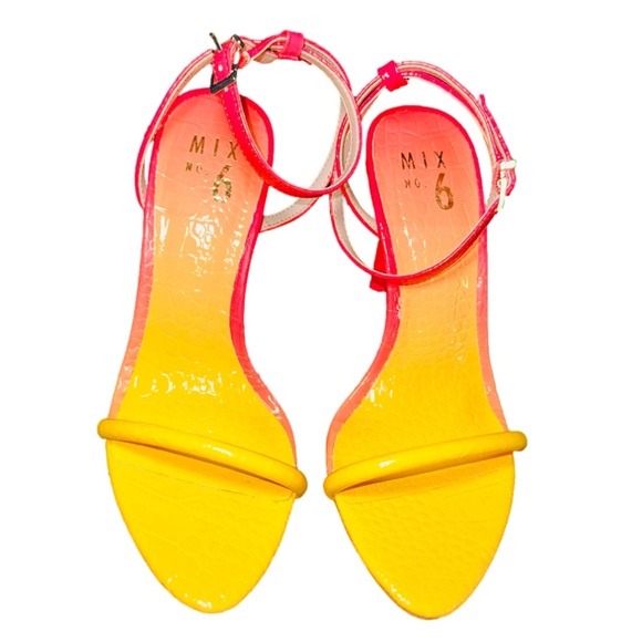 Mix No. 6 Shoes - Mix No. 6 Womens Keisy Stiletto Heels Yellow Red & sexy Ankle Strap Buckle✨